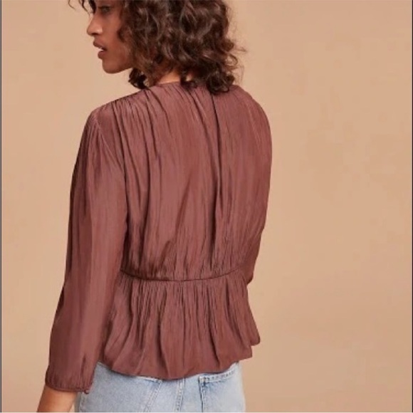 Aritzia Wilfred black tie blouse - Picture 10 of 11